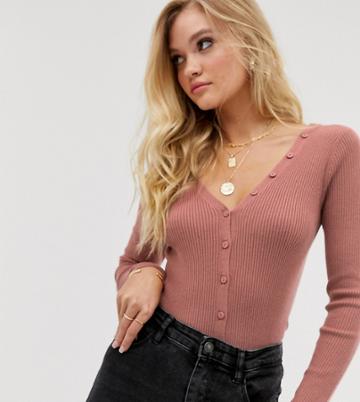 M Lounge Button Through Cardigan-pink