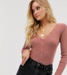 M Lounge Button Through Cardigan-pink
