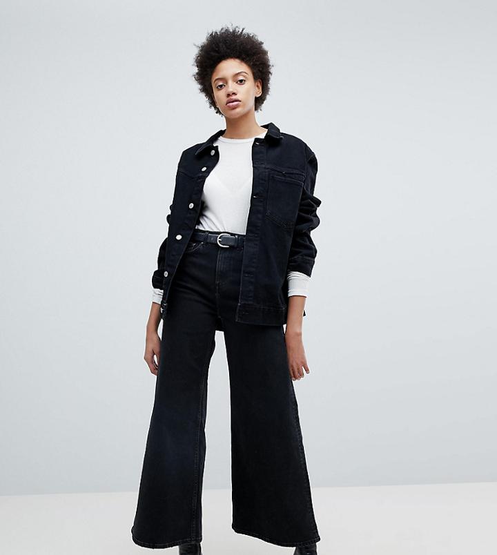 Weekday Ace Wide Leg Jeans With Organic Cotton In Black