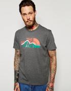 The North Face T-shirt With Mountain Line Logo - Grey