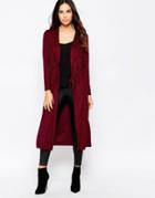 Goldie Hide Away Jacket In Suedette With Fringing - Maroon