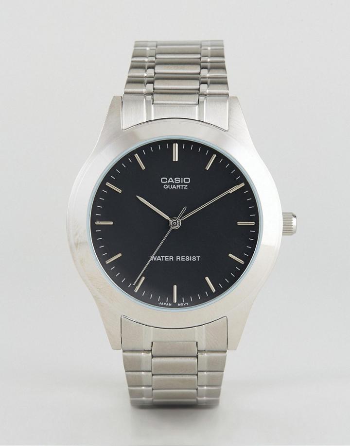 Casio Mtp1128a-1a Silver Stainless Steel Strap Watch - Silver