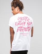 Asos Super Oversized T-shirt With Roll Sleeve And Surfer Spray Back Print - White