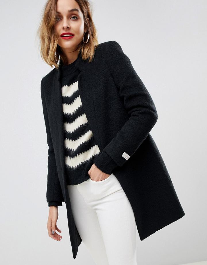 Gianni Feraud Boucle Slimline Coat - Black