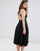 Oeurve Midi Dress With Pockets - Black