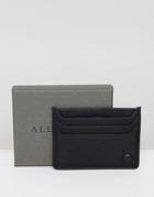 Allsaints Shard Cardholder In Embossed Leather - Black