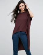 Vero Moda Dip Hem Top - Red