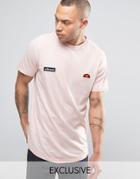 Ellesse Longline Acid Wash T-shirt - Pink