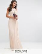 Tfnc Wedding Pleated Maxi Dress - Pink