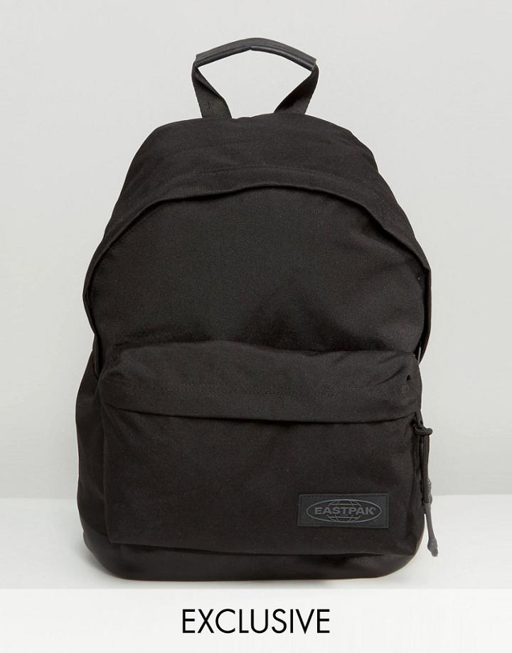 Eastpak Exclusive Wyoming Backpack With Leather Base - Black Matchy