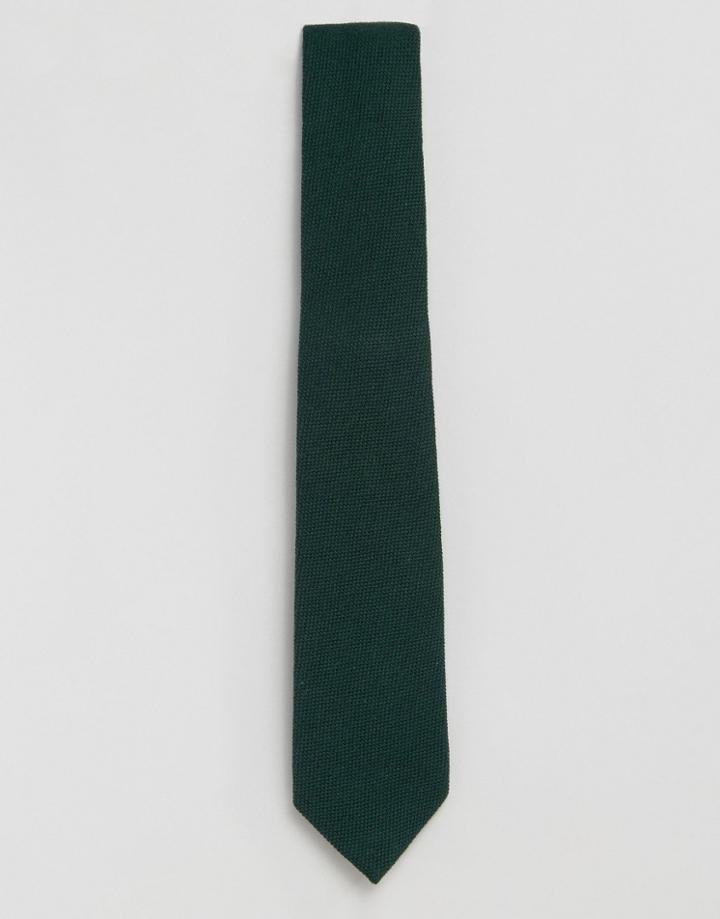 Feraud Tie Textured Wool Mix In Khaki - Green