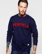 Penfield Sweatshirt With Collegiate Logo In Navy - Navy