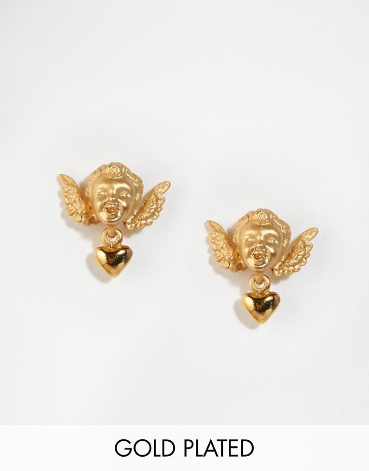 Bill Skinner Cherrub Stud Earrings - Gold