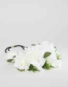 Orelia Big Flower Stretch Hair Crown - White