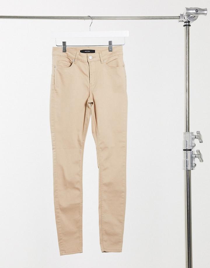 Vero Moda Skinny Jeans In Brown