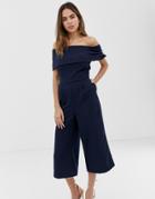 Oasis Bardot Jumpsuit - Navy