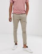 Jack & Jones Intelligence Skinny Fit Chinos In Beige - Beige