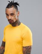 Asos 4505 Muscle T-shirt With Quick Dry In Yellow - Yellow