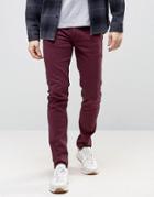 Farah Elm Chino In Slim Fit - Red