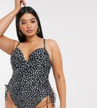 Unique 21 Hero Plus Tankini Top And Bottom Set-red