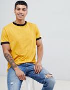 New Look Ringer T-shirt In Musard - Yellow