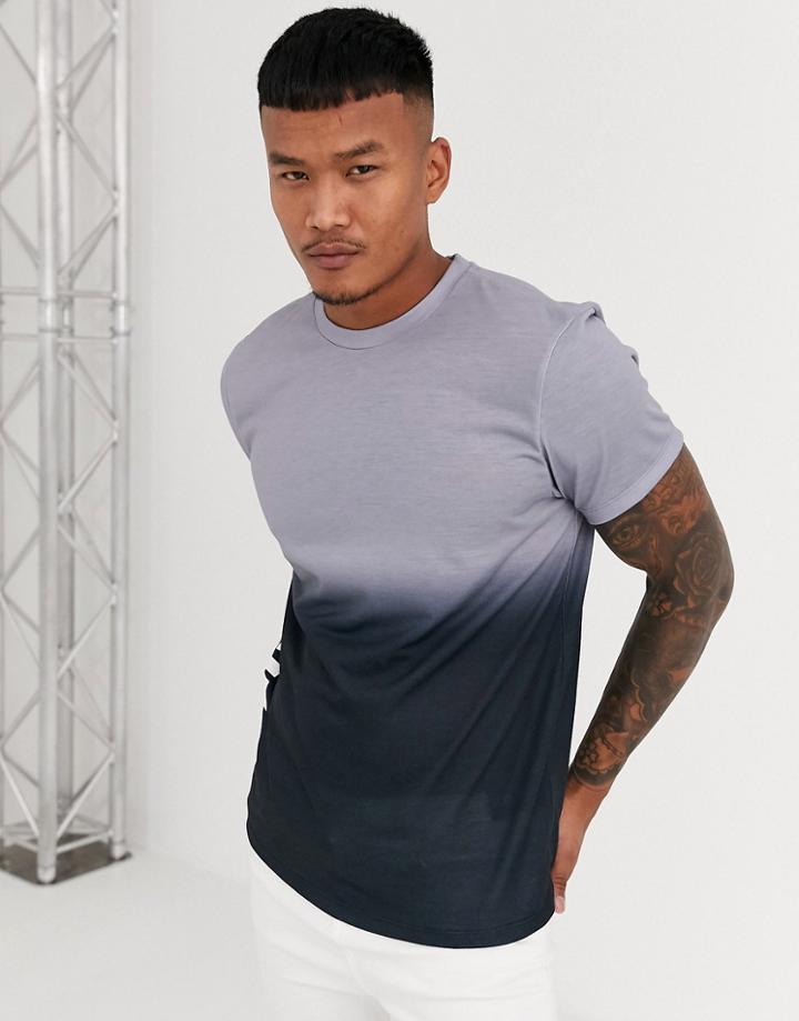 Religion T-shirt With Side Logo Print In Blue Fade