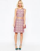 Asos Co-ord Tile Metallic Jacquard A-line Skirt - Multi
