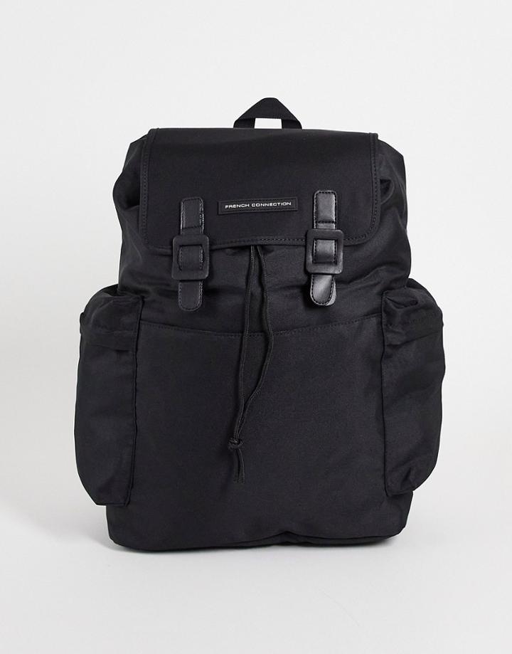 French Connection Nylon Utility Backpack In Black