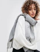 Boardsmans Star Print Oversized Scarf - Gray