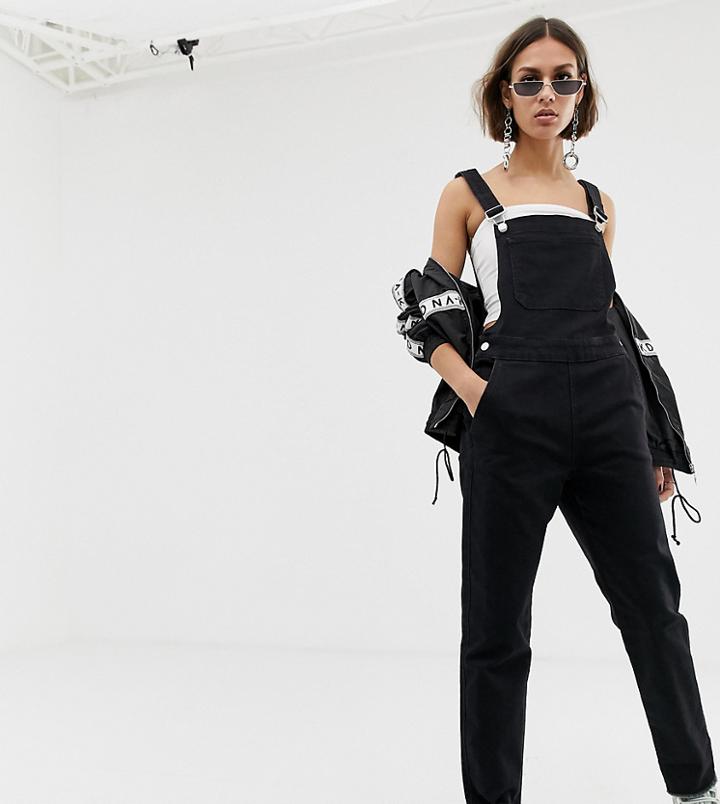 Na-kd Denim Overall In Black - Black