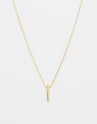 Orelia Vertical Crystal Bar Necklace - Gold