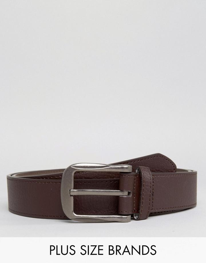 Duke Plus Bonded Smart Leather Belt In Brown - Brown