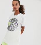 Reclaimed Vintage Inspired T-shirt With Ying Yang Sun And Moon Print - White
