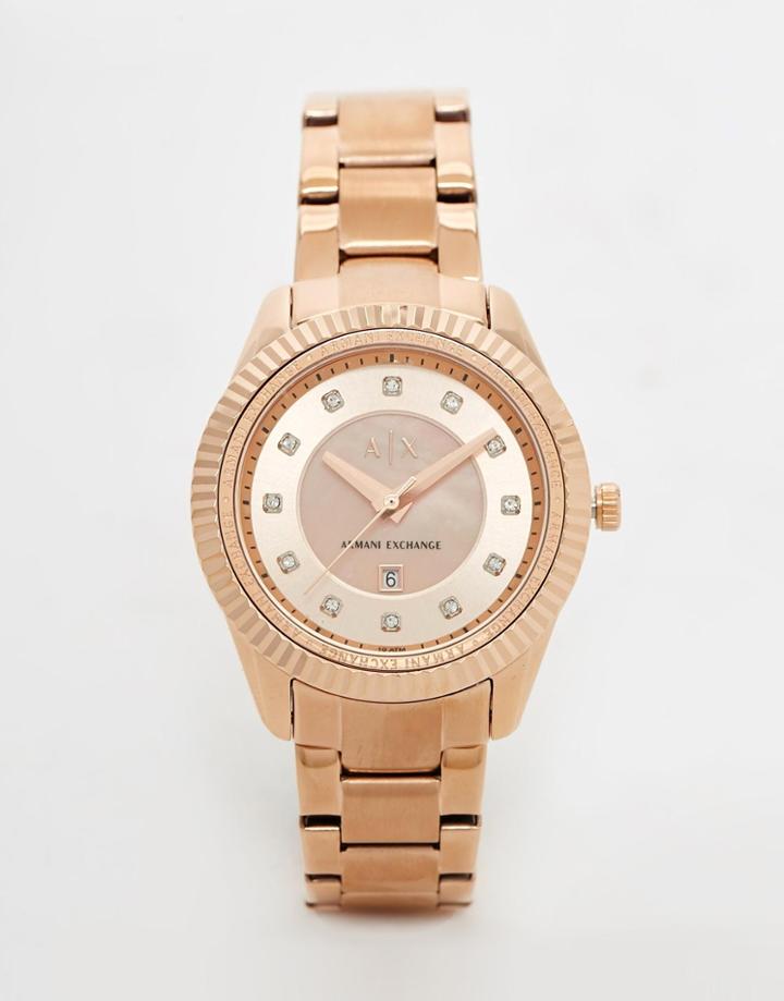 Armani Exchange Rose Gold Dylan Watch - Rose Gold