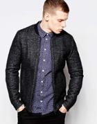 Minimum Wool Blend Bomber - Gray