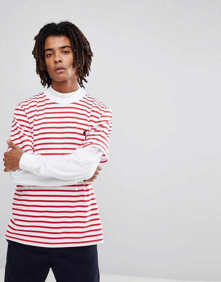 Carhartt Wip Champ T-shirt In Red - Red