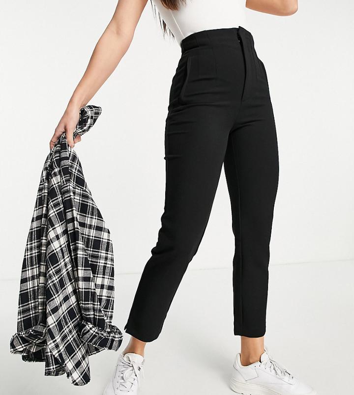 Stradivarius Tall Slim Tailored Pants In Black