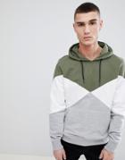 Another Influence Diamond Contrast Hoodie - Green