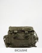 Reclaimed Vintage Overdyed Backpack - Green