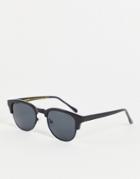 A.kjaerbede Club Bate Unisex Square Sunglasses In Black