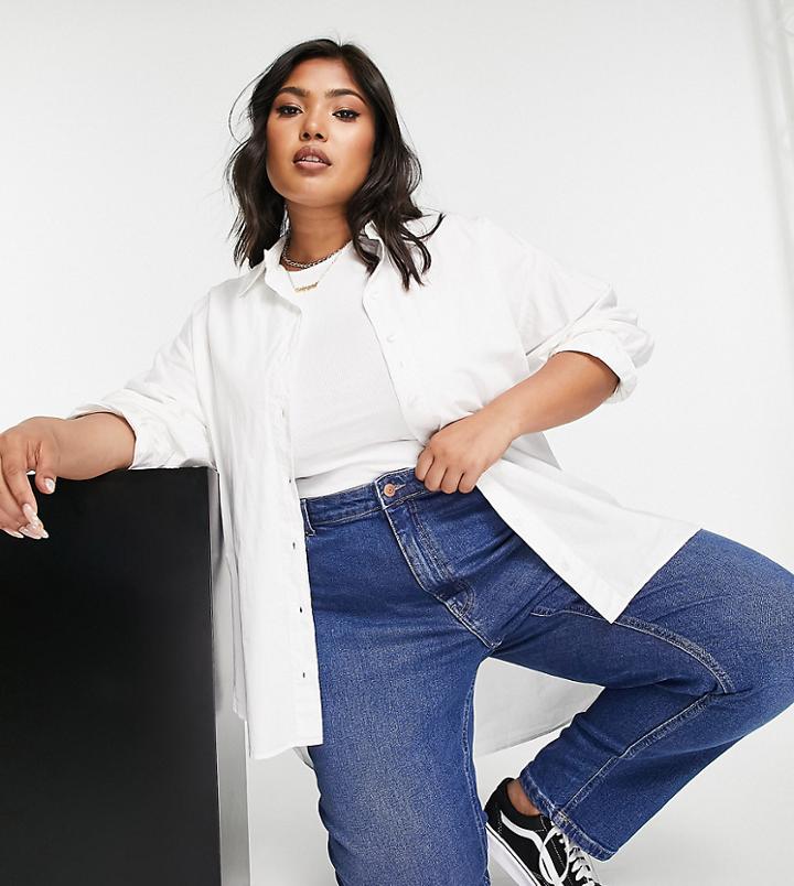 Simply Be Oversized Shirt In White