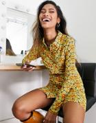 Only Mini Shirt Dress In 70's Floral Print-multi