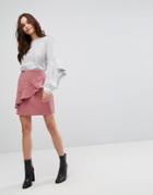 Vila Frill Mini Skirt - Pink