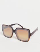 Svnx Square Sunglasses In Tortoiseshell-brown