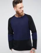 Nudie Vladimir Block Print Sweater - Navy