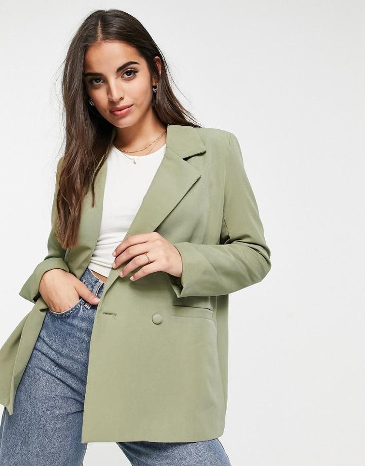 Daisy Street Relaxed Blazer In Green - Part Of A Set