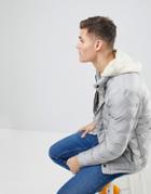 Mango Man Short Puffer Jacket In Gray - Gray