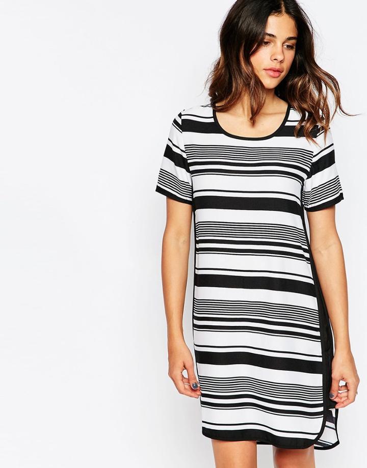 Daisy Street Dress In Mixed Stripe