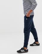 Original Penguin Icon Logo Cuffed Joggers Slim Fit In Navy - Navy