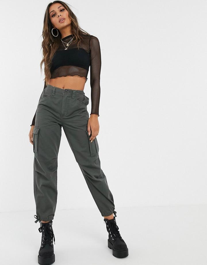 Asos Design Cargo Pants With Utility Pocket-green